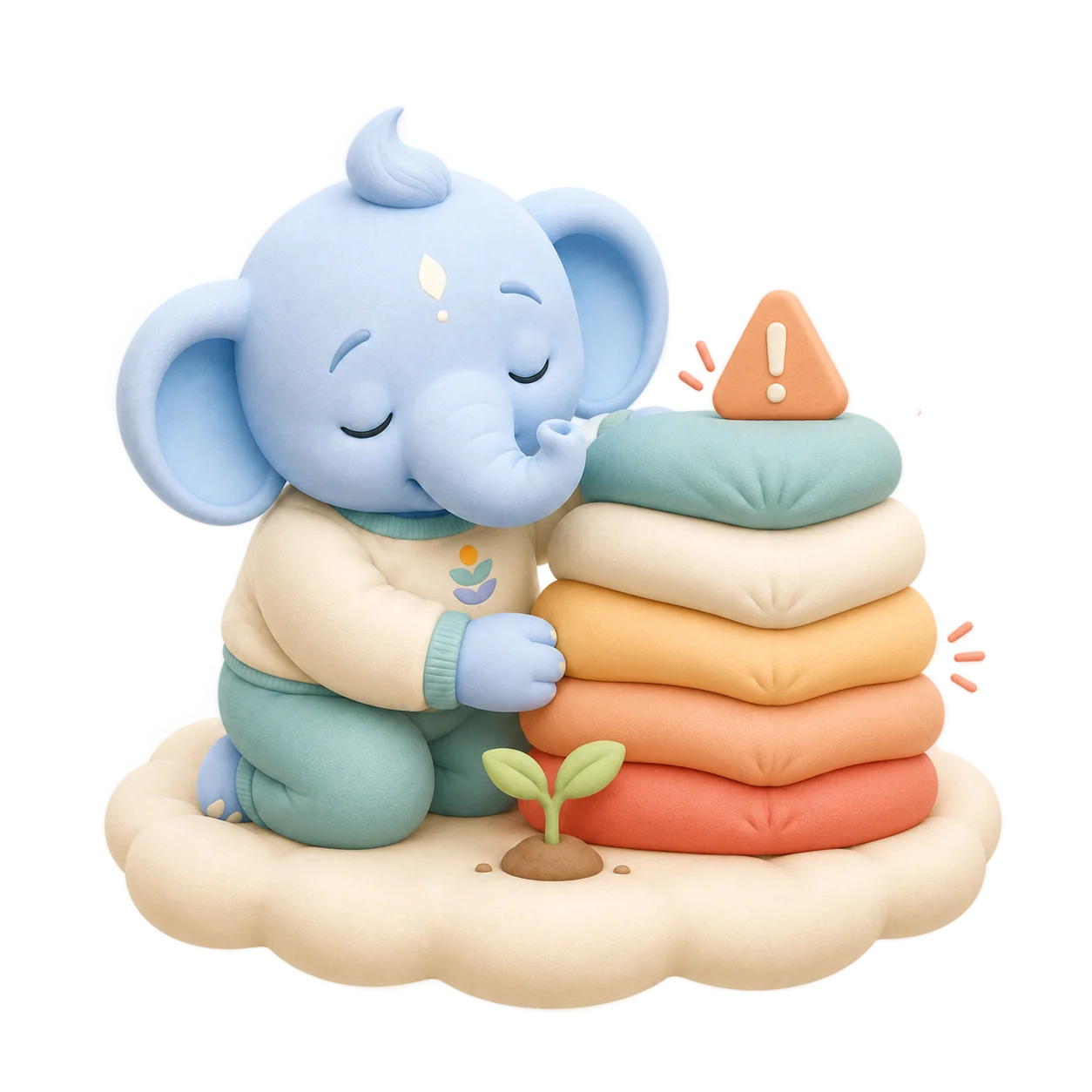 Development overload elephant illustration