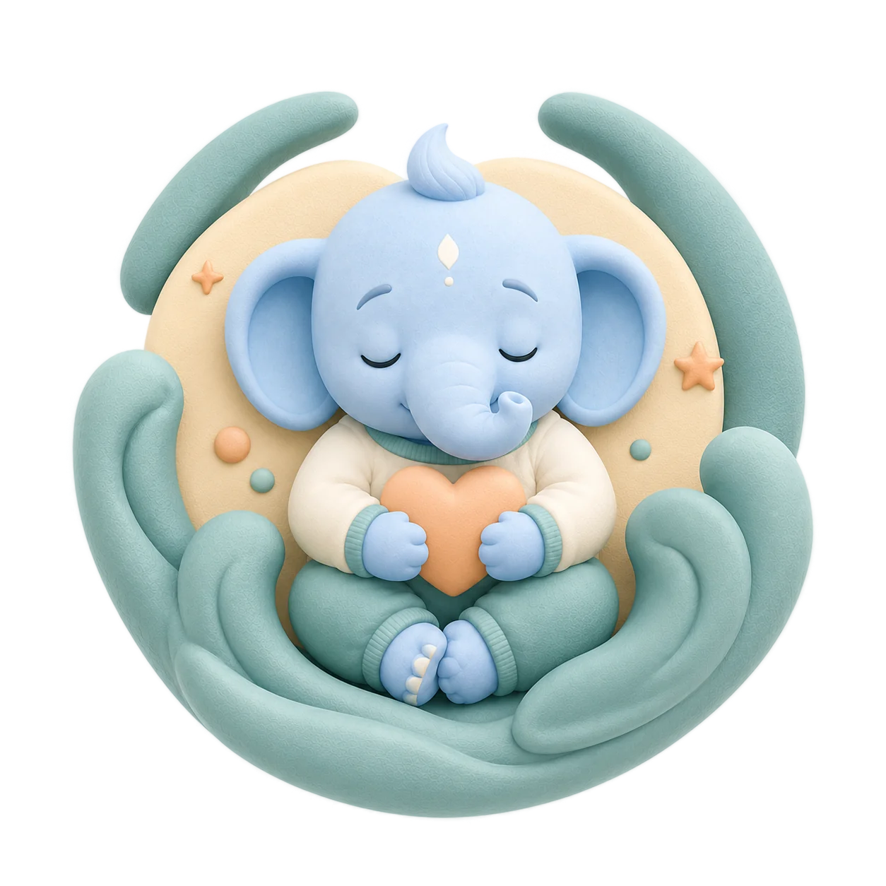 Sleeping elephant illustration
